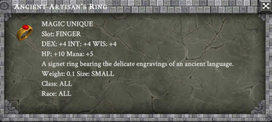 ANCIENT ARTISAN'S RING item card